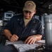 Sailor aboard USS Harpers Ferry Stands Watch