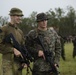 U.S. Marines participate in the opening ceremony for Southern Jackaroo