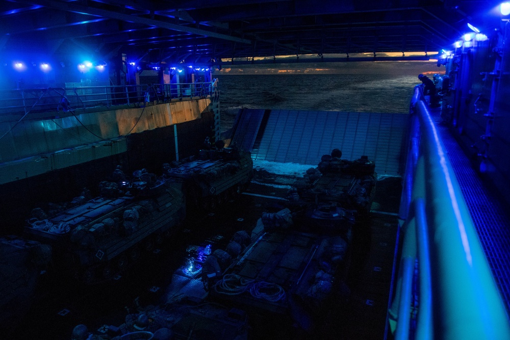 USS Harpers Ferry Conducts Well Deck Operations