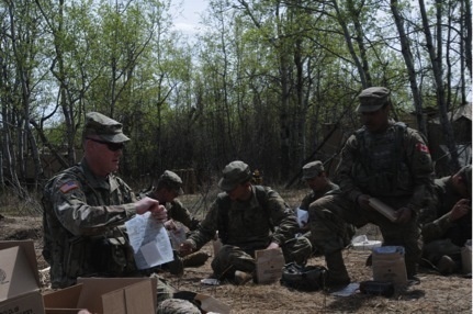 Brig Gen. Lazaroski Chows with Troops