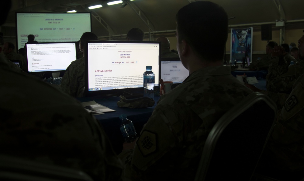 Service Members participate in Best Cyber Warrior Challenge at Camp Arifjan