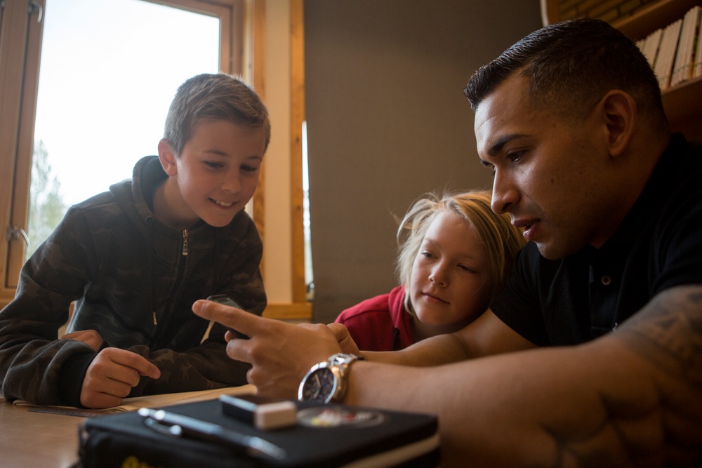 MRF-E 19.2: Marines visit Norwegian middle school
