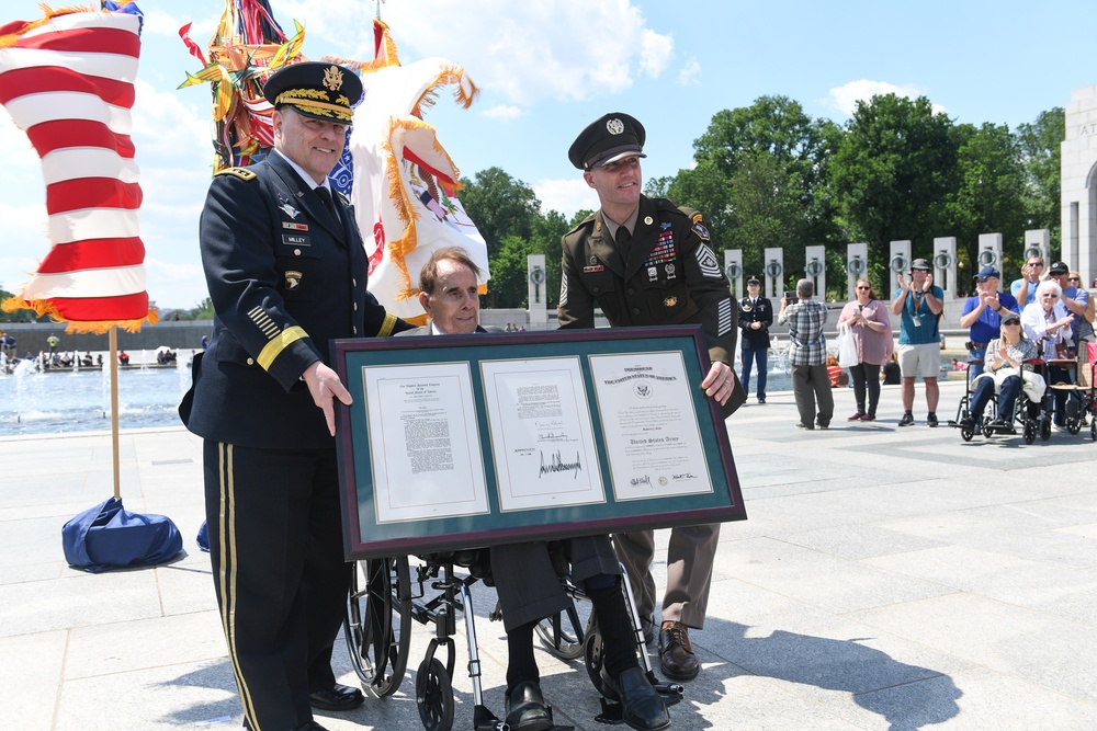 Bob Dole, the Chief of Staff, and Sgt. Maj. of the Army
