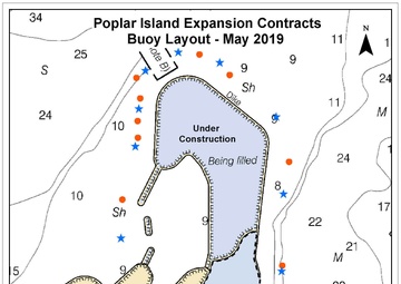 Poplar Island Cautionary Buoy Map