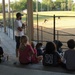 Little league visit to McClure Field