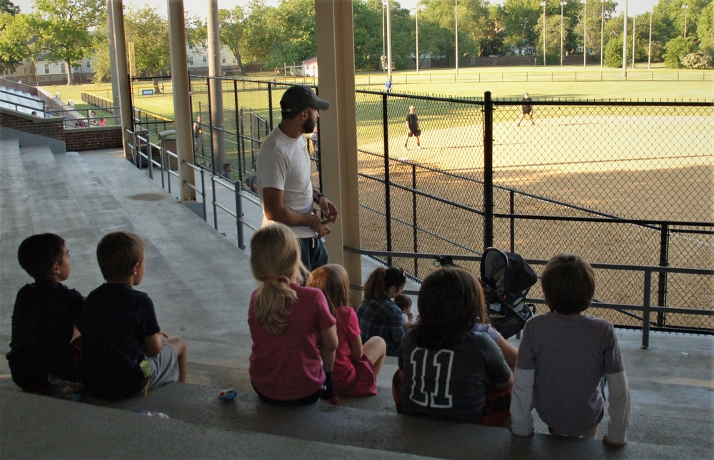 Little league visit to McClure Field