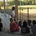 Little league visit to McClure Field