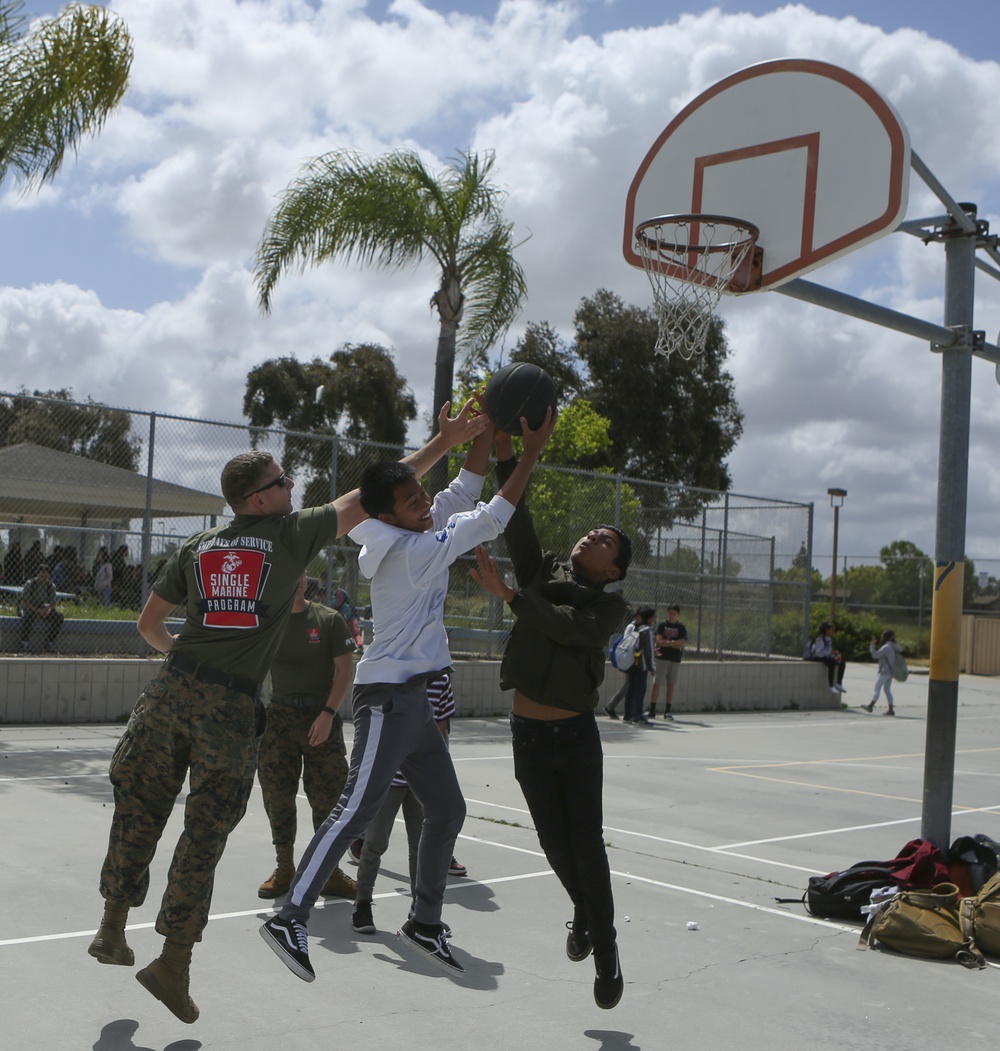 Bringing the Challenge to Challenger: Marines Run P.E. Class