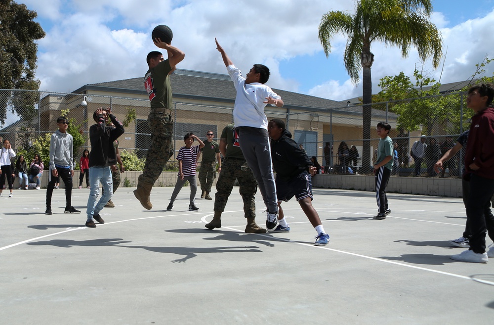 Bringing the Challenge to Challenger: Marines Run P.E. Class