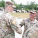 U.S. Army Reserves Command Sergeant Major Carlos O. Lopes, of the 143d Sustainment Command-Expeditionary, visits soldiers of the 518th Sustainment Brigade