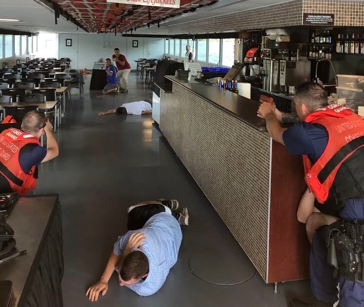 Coast Guard, local agencies conducts simulated active shooter exercise on Ohio Valley Sternwheeler