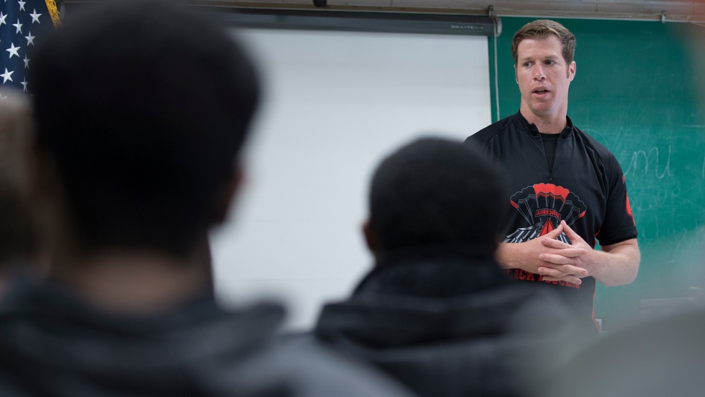 Black Daggers and F-35 Team local high schools