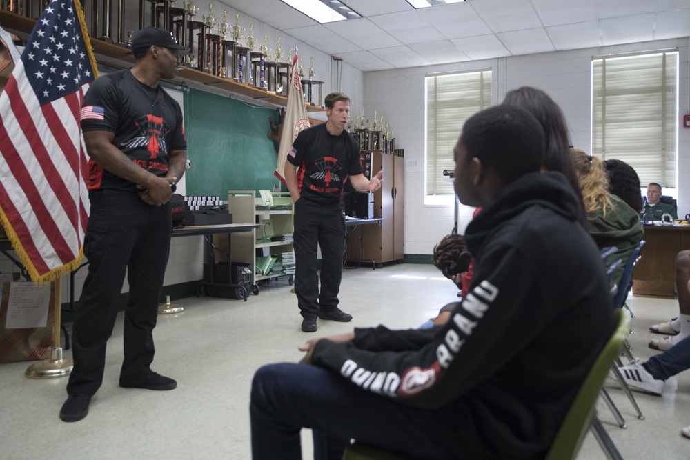 Black Daggers and F-35 Team local high schools