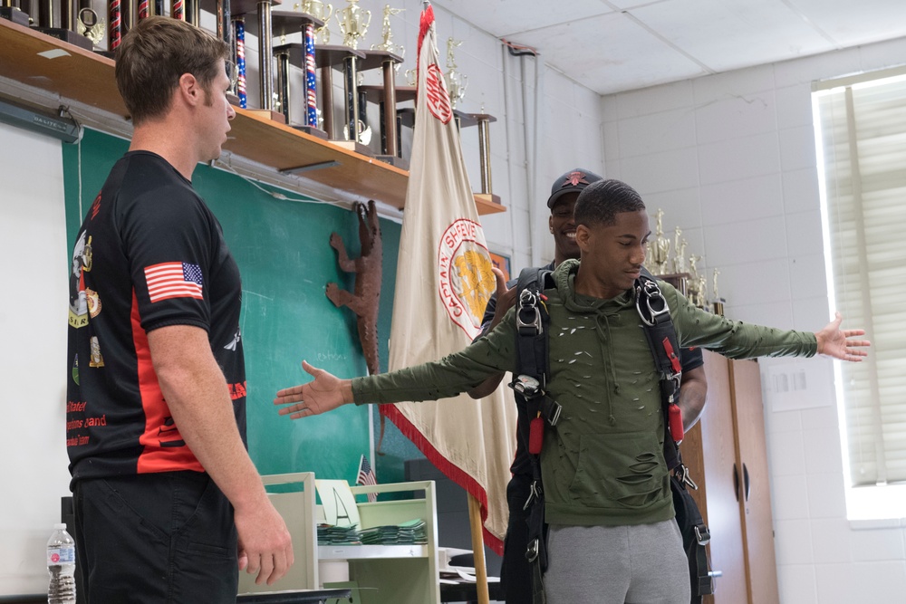 Black Daggers and F-35 Team local high schools