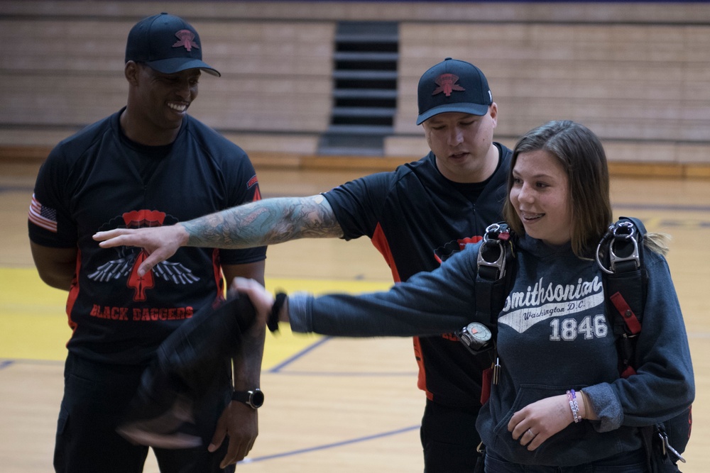 Black Daggers and F-35 Team local high schools