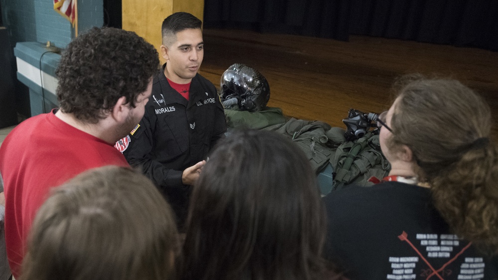 Black Daggers and F-35 Team local high schools