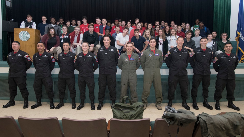 Black Daggers and F-35 Team local high schools