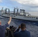 USS William P. Lawerance Sails with French Navy