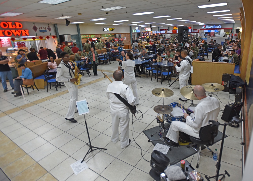 Seventh Fleet Band performs at Naval Base Guam