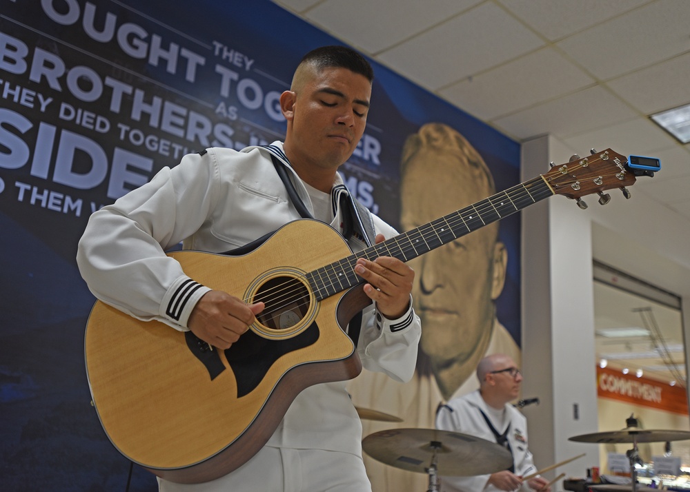 Seventh Fleet Band performs  at Naval Base Guam