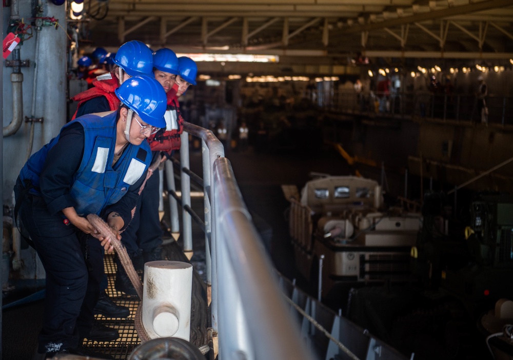 USS Harpers Ferry Conducts Well Deck Operations