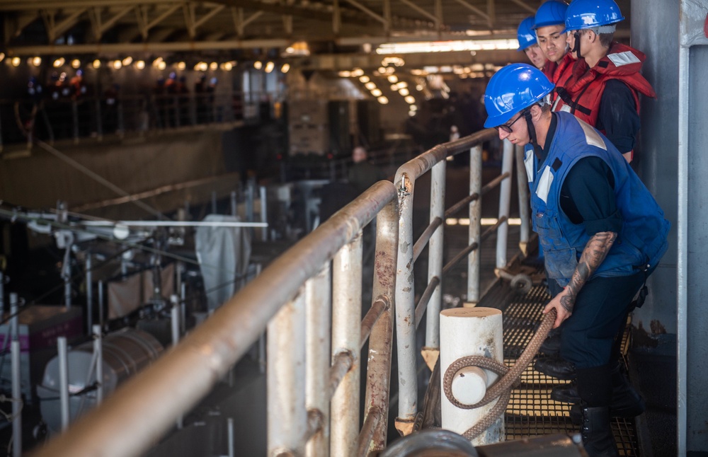 USS Harpers Ferry Conducts Well Deck Operations