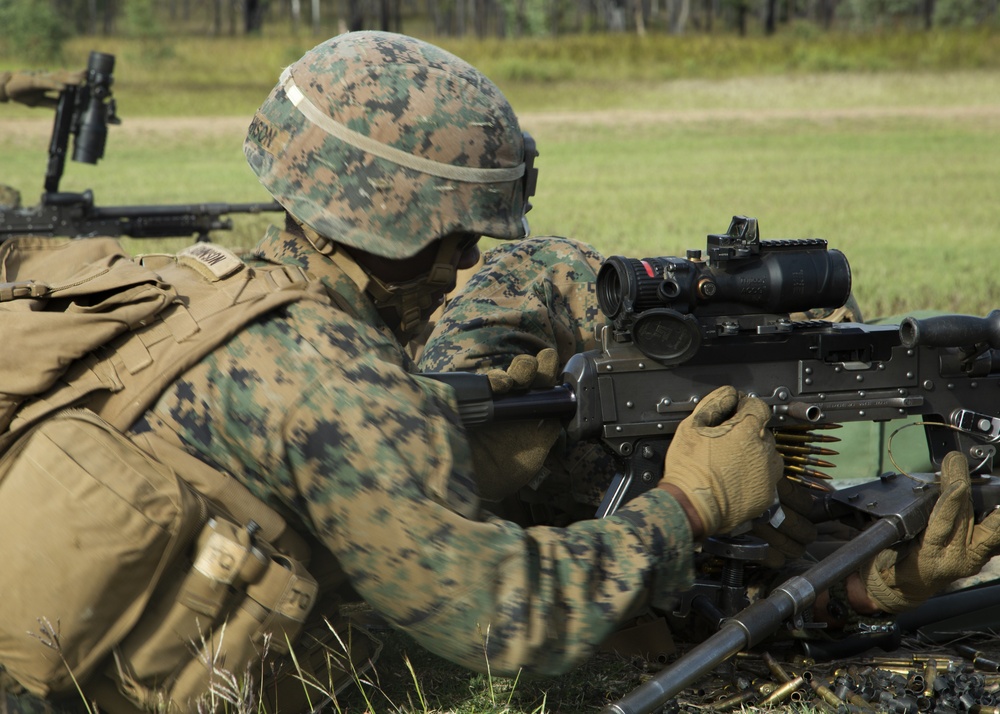 U.S. Marines conduct squad attack drills