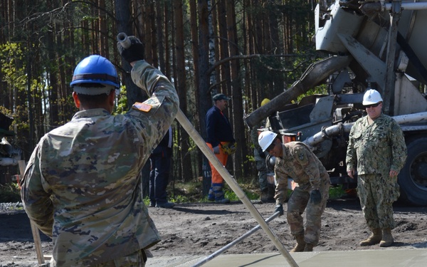 Navy Seabee Helps Army Soldiers with Construction Project