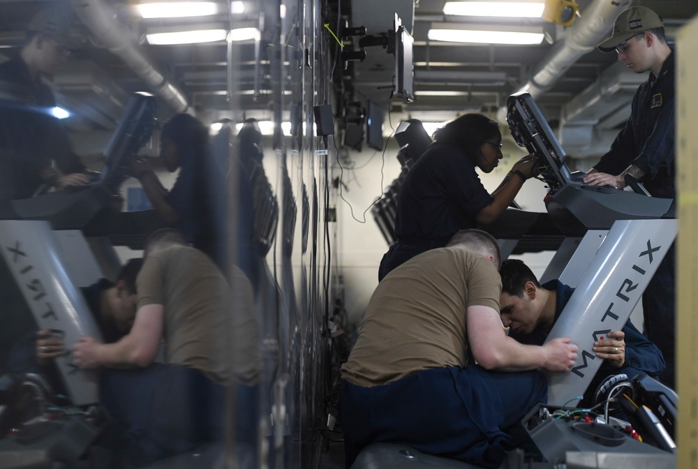 Nimitz Sailors Assemble Treadmills