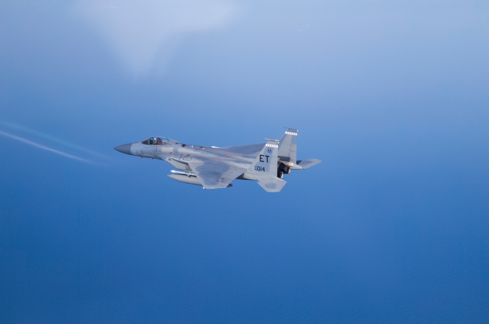 F-15C Flies Over Florida Gulf