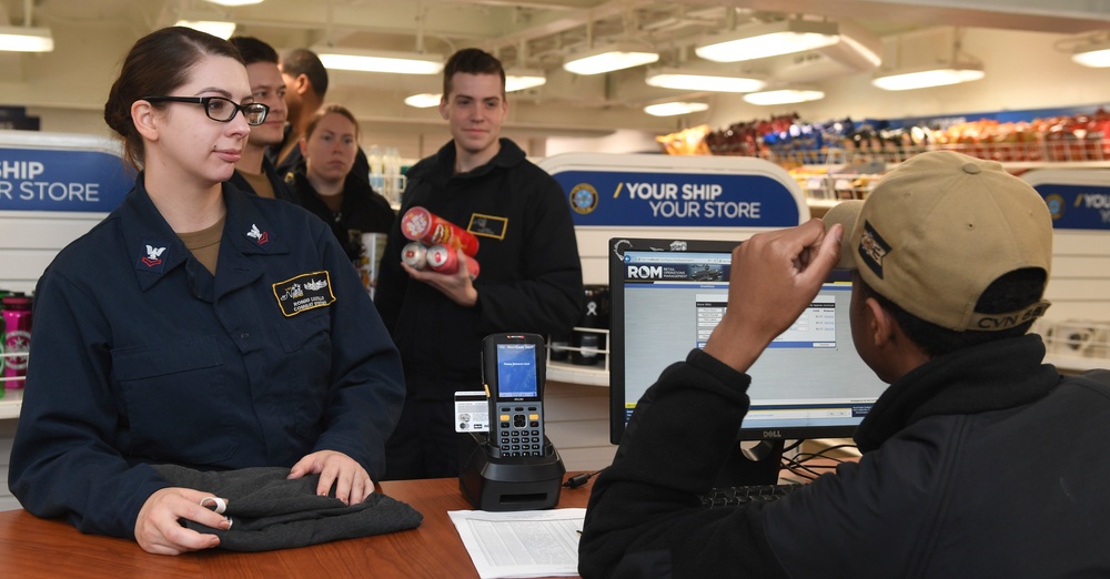 Nimitz Sailors Purchase Goods