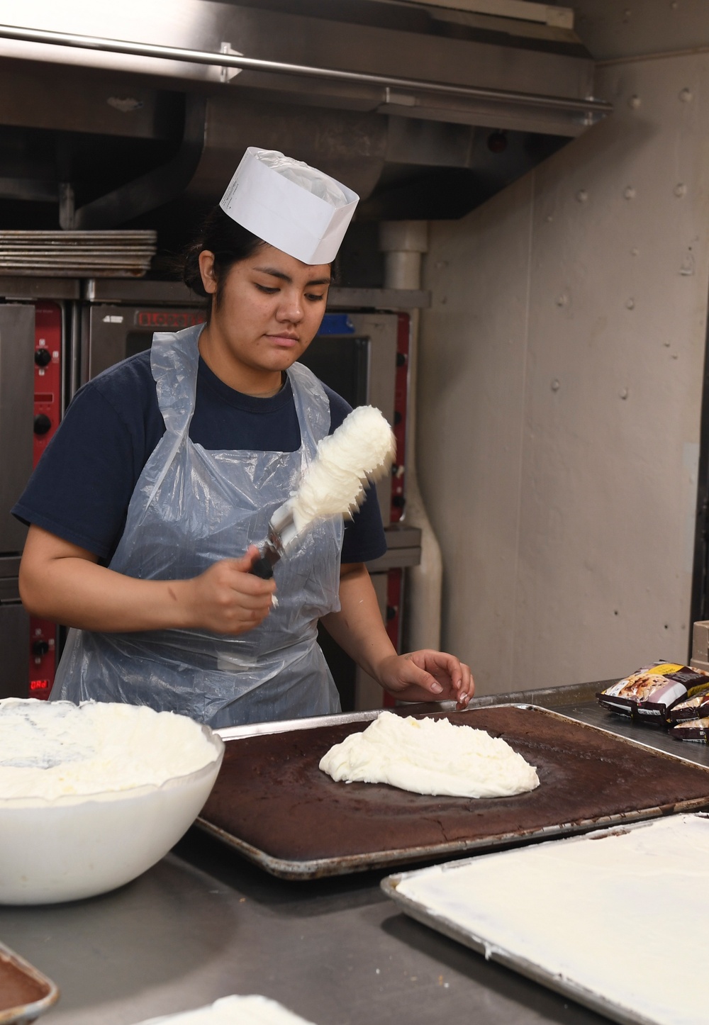Nimitz Sailors Prepare a Cake
