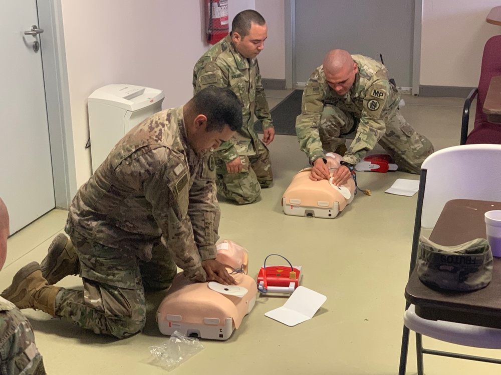 313th MPs practice CPR