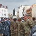 U.S. Soldiers march in Romanian parade