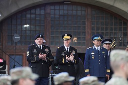U.S. Soldiers march in Romanian parade