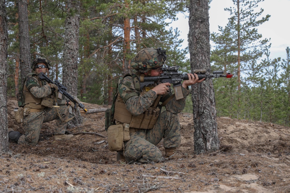 2nd Light Armored Reconnaissance Force-on-Force Training with Finnish Army during Arrow 19