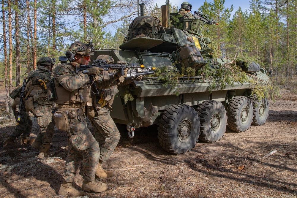 2nd Light Armored Reconnaissance Force-on-Force Training during Arrow 19, Finland