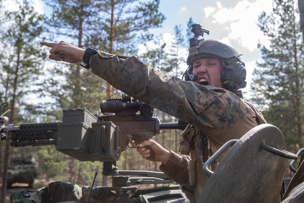 2nd Light Armored Reconnaissance Force-on-Force Training during Arrow 19, Finland