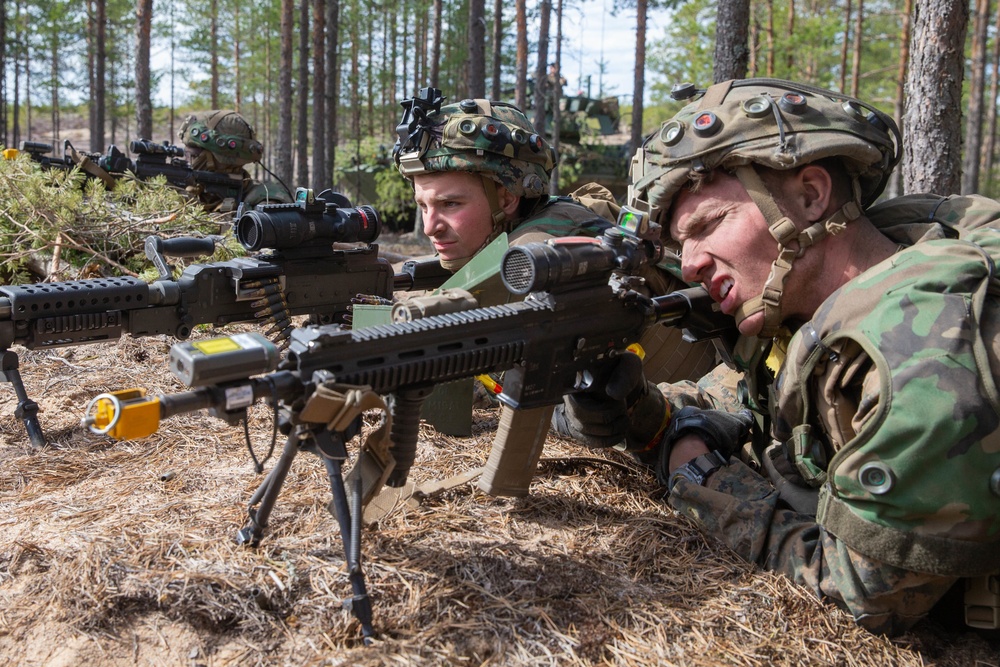 2nd Light Armored Reconnaissance Force-on-Force Training during Arrow 19, Finland