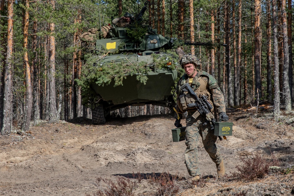 2nd Light Armored Reconnaissance Force-on-Force Training during Arrow 19, Finland