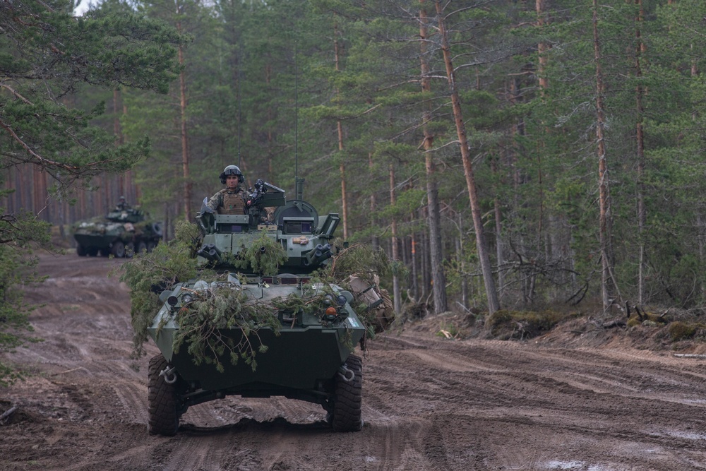 2nd Light Armored Reconnaissance Force-on-Force Training during Arrow 19, Finland