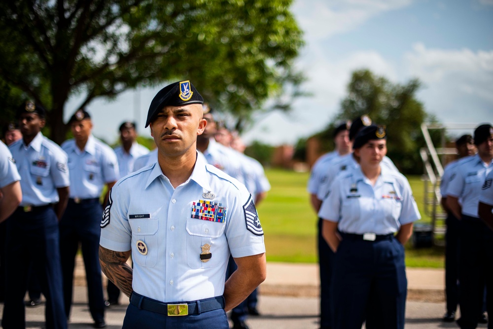 Airman leads formation