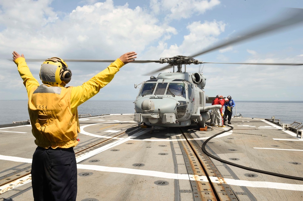 USS Antietam Conducts Flight Operations