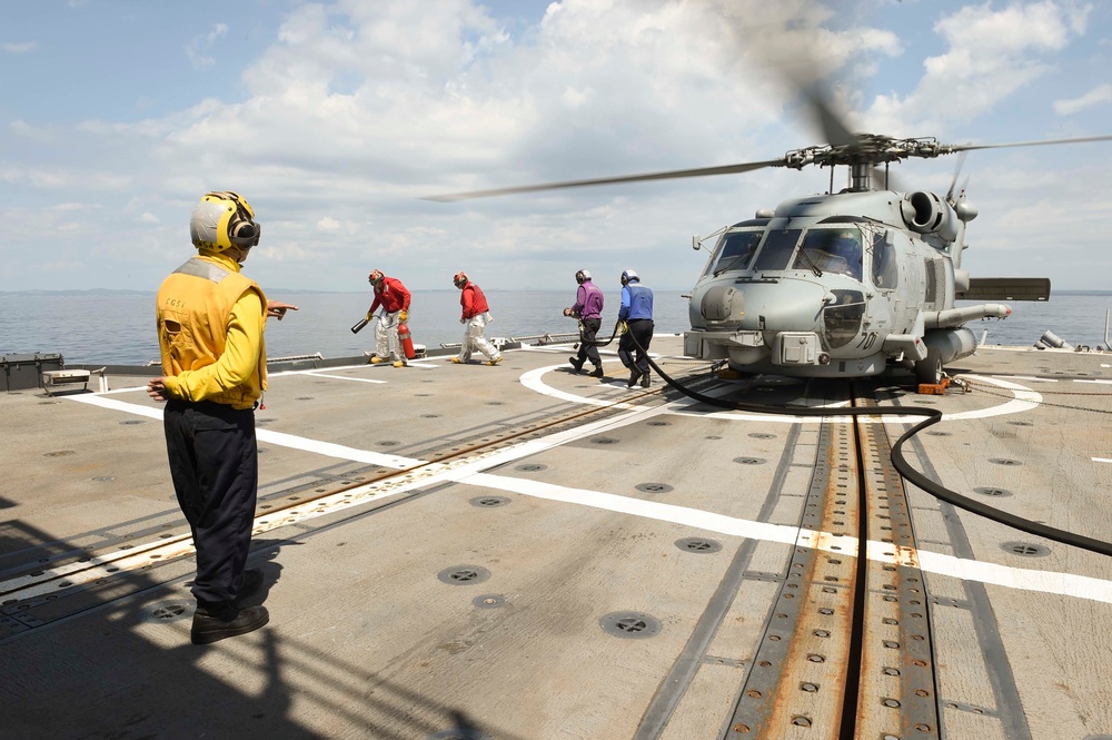 USS Antietam Conducts Flight Operations