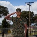 U.S. Marines conduct honor guard practice