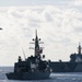 French Navy ships sail in formation with ships from the Royal Australian Navy (RAN), Japan Maritime Self-Defense Force (JMSDF), and U.S. Navy during exercise La Perouse