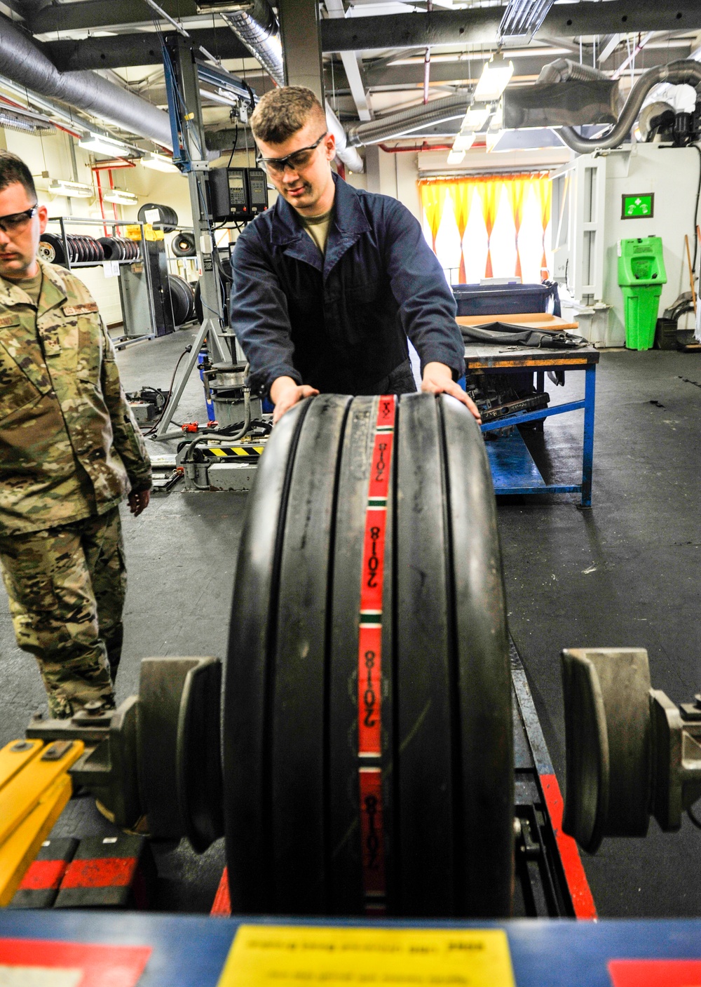 18th EMS Airmen take care of Kadena Aircraft's tires