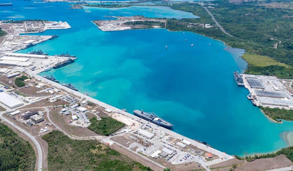 Pacific Vanguard participants moored in Apra Harbor, Guam