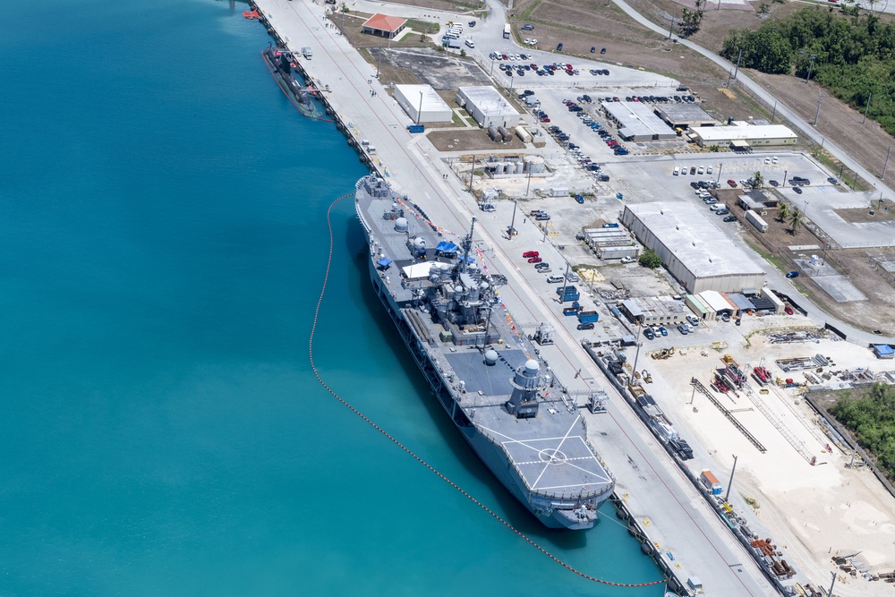 Pacific Vanguard participants moored in Apra Harbor, Guam