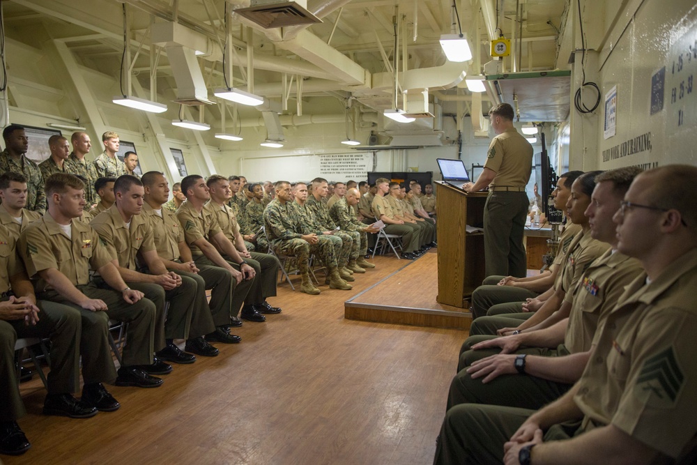 USS Boxer Corporals Course Graduation